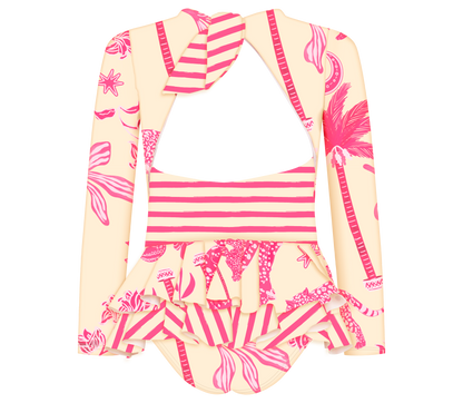 Candy Jungle Long Sleeve Bolero Swimsuit