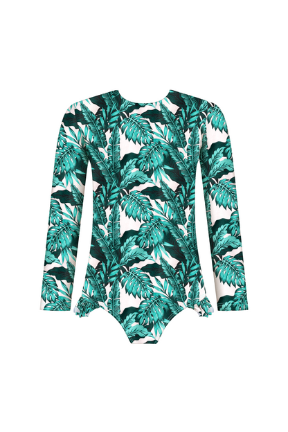 Palm Paradise Long Sleeve Swimsuit