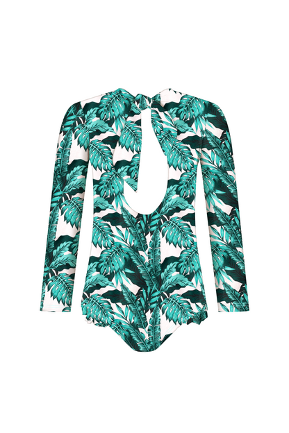 Palm Paradise Long Sleeve Swimsuit