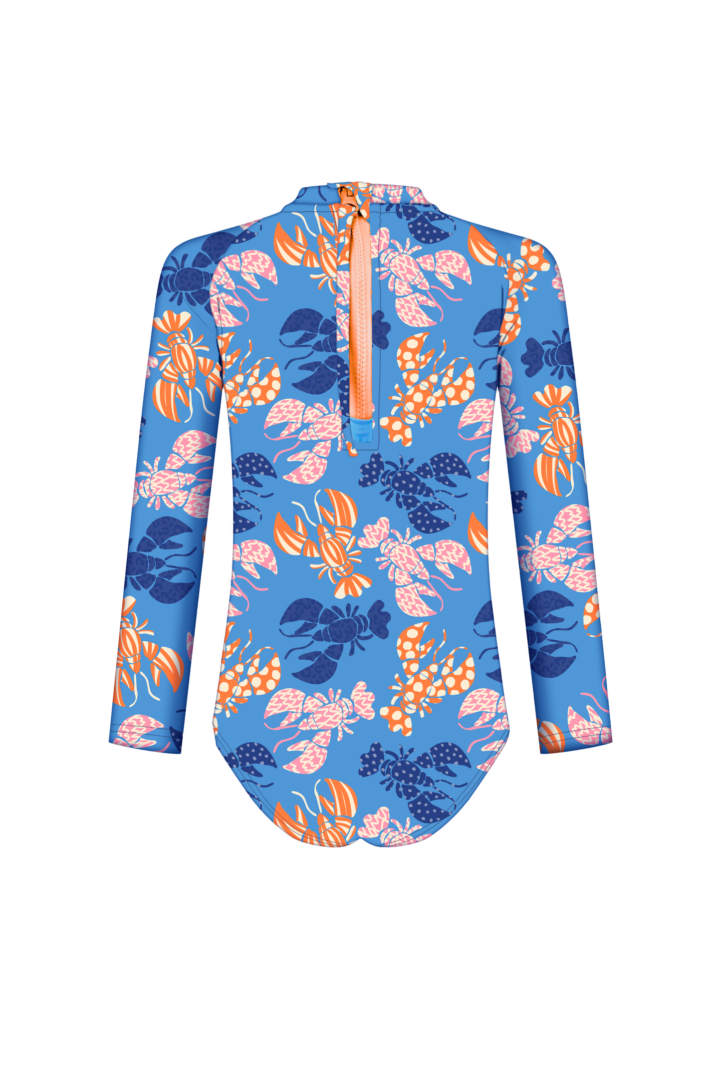 Lobster Bay Zip-Back Long Sleeve Swimsuit