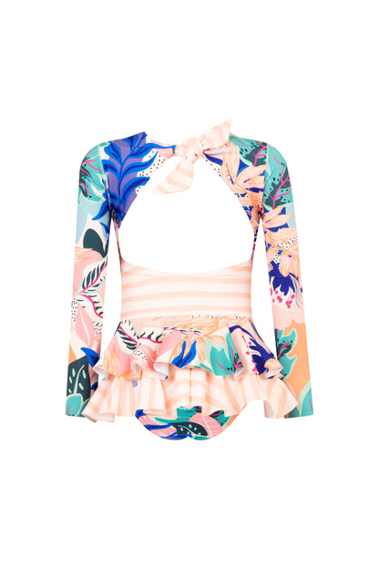 Coral Reef Long Sleeve Bolero Swimsuit